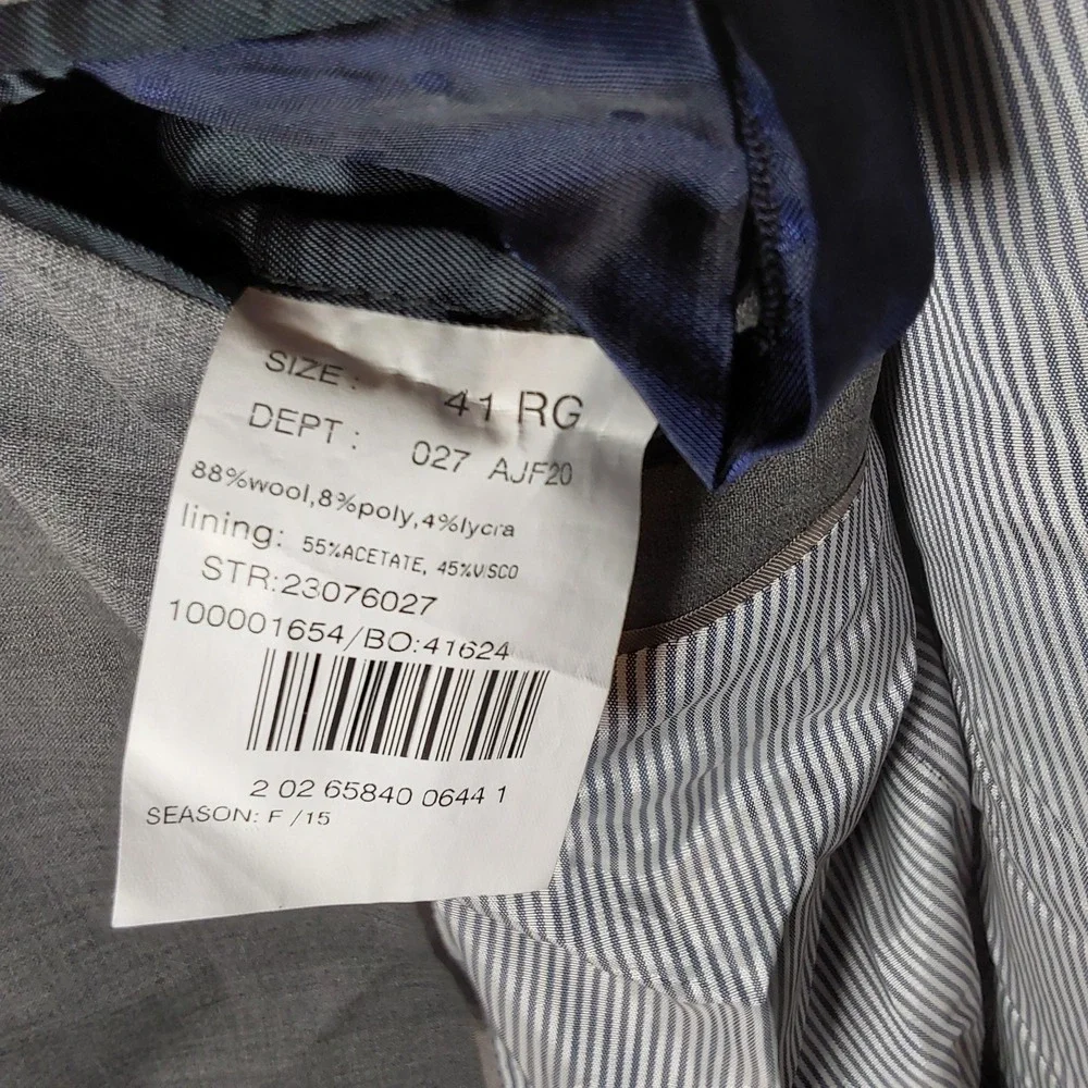 Brooks Brothers Blazer Men 41R Gray 346 Explorer WoolBlend Fitzgerald Fit Jacket
